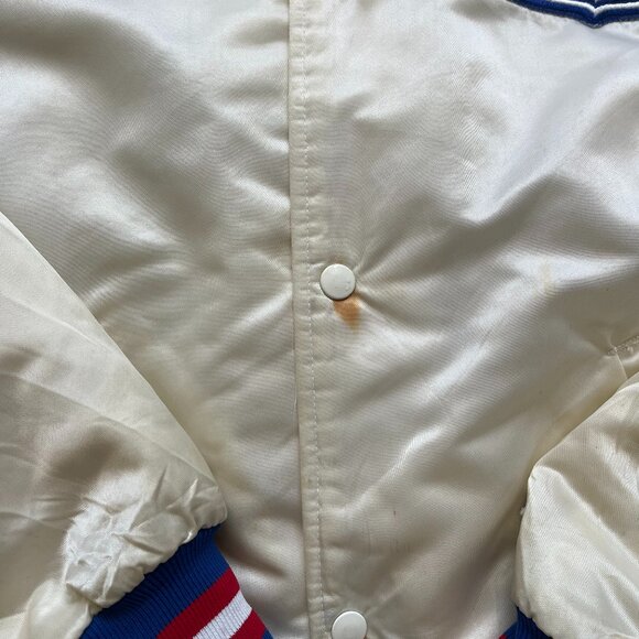 Rare vintage NHL STARTER New York Rangers white satin jacket - Picture 3 of 5